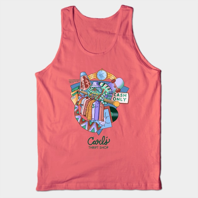 Carl's Thrift Shop Tank Top by CouchDoodle